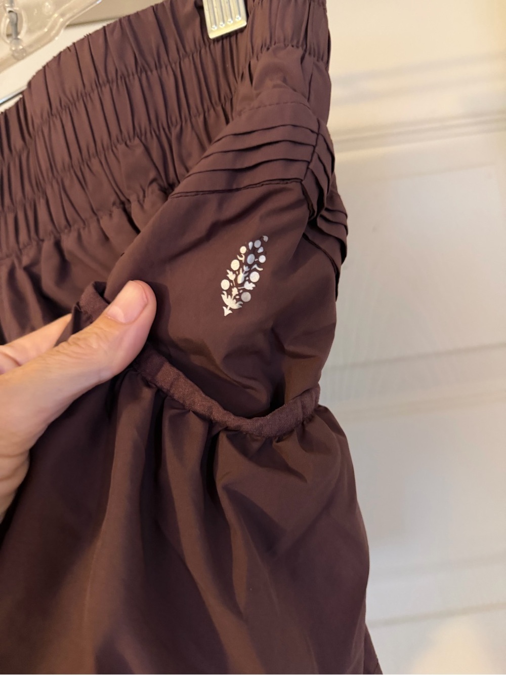 Free People Brownish Athletic Shorts with Elastic Waist flowy size M - Picture 4 of 7